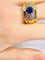 Bague 57 Bague jonc saphir diamants 58 Facettes AB148