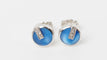 Boucles d'oreilles CLOZEAU - Boucles d'oreilles Or Résine bleue Diamant 58 Facettes clozeau