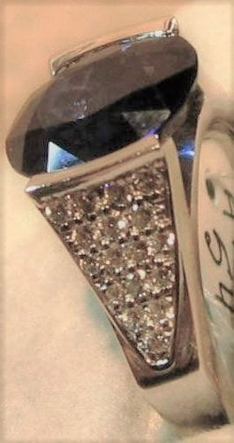 Bague 54 Bague Or blanc Saphir Diamants 58 Facettes C 475  XXEE