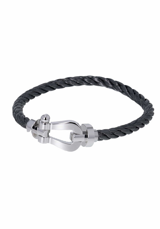 Bracelet Bracelet FRED Force 10 GM en Acier, Or Blanc 750/1000 58 Facettes 62648-58572