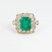 Ring Emerald daisy ring, diamonds 58 Facettes 381