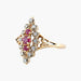 Yellow Gold / Diamond Ring MARQUISE DIAMOND & RUBY RING 58 Facettes BO/220031