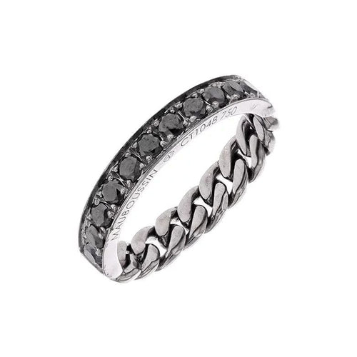 Bague 48 Bague signée MAUBOUSSIN diamants noirs 0.58 carat en or blanc 58 Facettes 241917