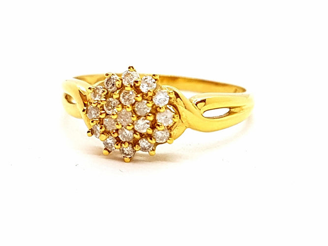 Bague 56 Bague Or jaune Diamant 58 Facettes 06346CD