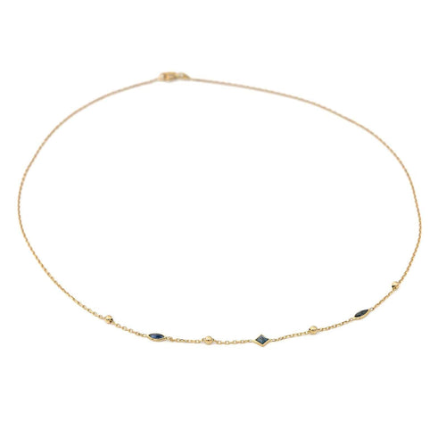 Collier Collier Chaine Or jaune Saphir 58 Facettes 1654247CN