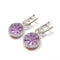 Boucles d'oreilles Boucles d'oreilles améthystes diamants or blanc 58 Facettes