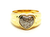 Ring 53 Heart Ring Yellow Gold Diamond 58 Facettes 1345937CN