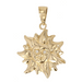 Pendant Pendant in yellow gold sun and its diamond eyes 58 Facettes 18-376A