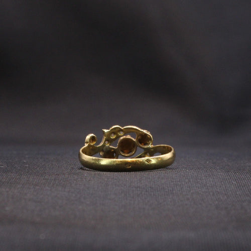 Bague 51 Bague Or Perles fines Diamants 58 Facettes