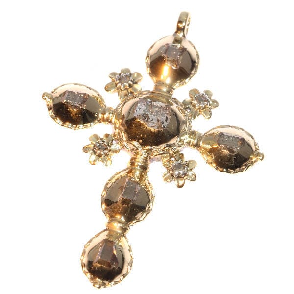 Pendentif Croix en or, diamants 58 Facettes 18033-0123