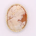 Brooch Yellow gold cameo brooch on shell 58 Facettes