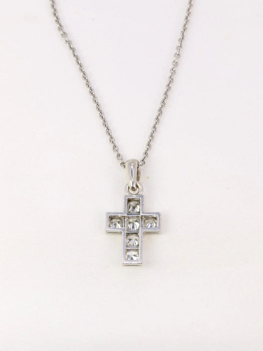 Pendentif Pendentif croix vintage diamants 58 Facettes J82