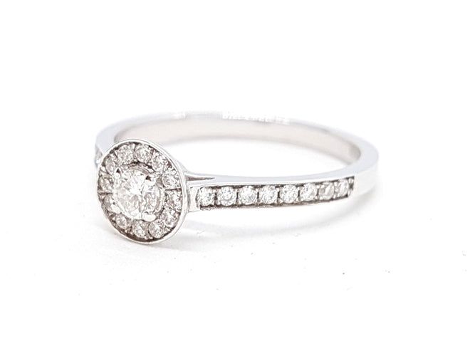 Bague 53 Bague Solitaire Or blanc Diamant 58 Facettes 578681RV