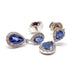Earrings Sapphire pear diamond earrings white gold 58 Facettes