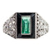 Bague 56.3 Diamond Emerald Onyx Ring 58 Facettes 4E1AB52DC0A34BB8AF034567CE1842E0