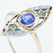 Ring 64 Art Nouveau sapphire and enamel ring 58 Facettes 19-669