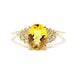 Bague Bague béryl jaune diamants or jaune 58 Facettes