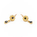 Earrings Leverback earrings Yellow gold Sapphire 58 Facettes 1883903CN