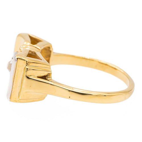 Bague 52 Bague Tank Or jaune Diamant 58 Facettes 2360827CN