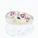 Ring 54 Diamond heart and pink sapphire bangle ring 58 Facettes 21-770A