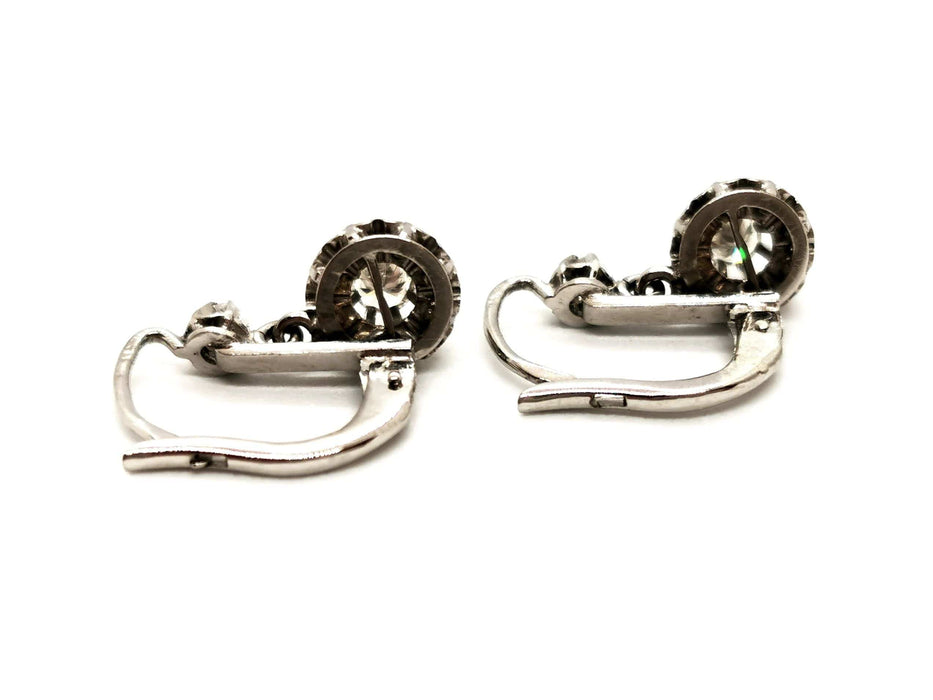 Boucles d'oreilles Boucles d'oreilles Dormeuses Or blanc Diamant 58 Facettes 1692613CN