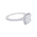 Ring 51 Cushion diamond ring, platinum. 58 Facettes 32601