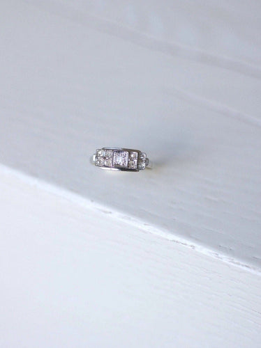 Bague Bague de fiançailles bandeau Art Deco diamants 58 Facettes