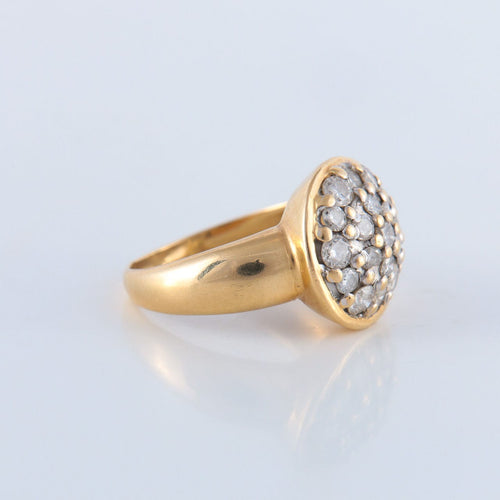 Bague 51 Bague pavage Diamants rond 58 Facettes JE127