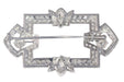Brooch Platinum brooch, diamond 58 Facettes 22329-0041