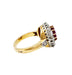 Ring 49 Pompadour ring in yellow gold and platinum, Burmese ruby, diamonds. 58 Facettes 30770