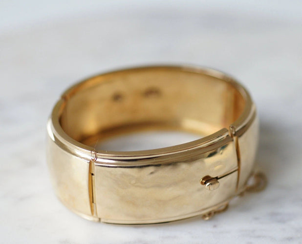 Bracelet Bracelet jonc manchette, lettre M diamants 58 Facettes