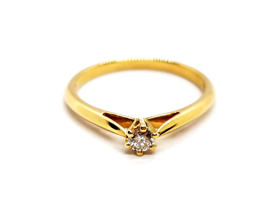 Bague 54 Bague Solitaire Or jaune Diamant 58 Facettes 1292148CN