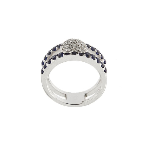 Bague 53 Bague saphirs diamants 58 Facettes 30559