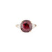 Bague 54 Bague Or jaune Rubis ovale Diamants triangles 58 Facettes 1