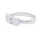Bague 55 Bague "trilogie", or blanc, diamants. 58 Facettes 32711