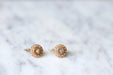 Dormeuses earrings in pink gold, diamond and pearls 58 Facettes