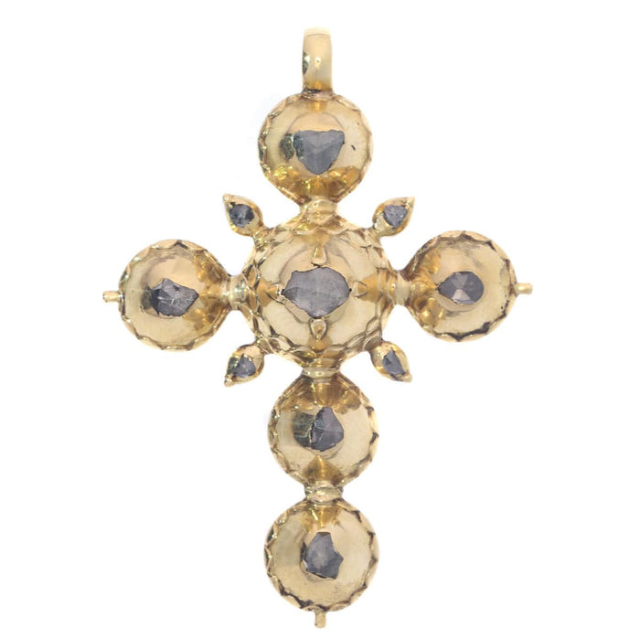 Pendentif Croix en or avec diamants 58 Facettes 12284-0023