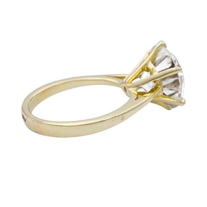 Bague 53 Solitaire en or jaune, diamant 5,77 cts. 58 Facettes 33127