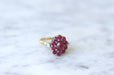 Ring 57 Ruby cabochon & diamond daisy ring 58 Facettes