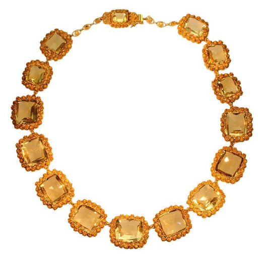 Collier Collier cannetille or, pierres citrines 58 Facettes 14171-0037