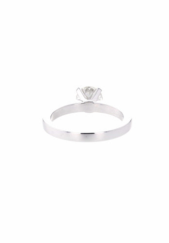 Bague 54 Bague BIJOU PRECIEUX Solitaire 4 griffes Or Blanc 58 Facettes 59275-53920