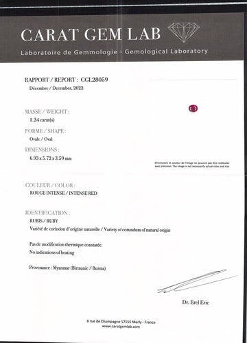 Bague Bague - Or et Rubis 58 Facettes 220330R