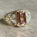 Ring 51 Ring in yellow gold, pink tourmaline, diamonds 58 Facettes 130