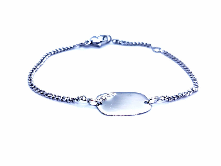 Bracelet Bracelet Gourmette Or blanc 58 Facettes 1021701CD