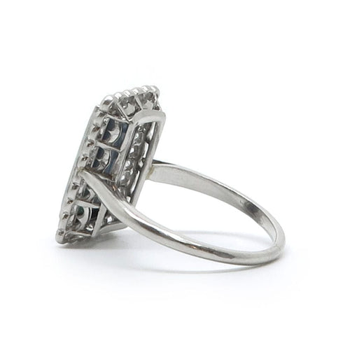 Bague 54.5 Bague rectangle Opale Diamants 58 Facettes