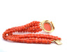 Bracelet Orange-red coral bracelet in yellow gold 58 Facettes 25382