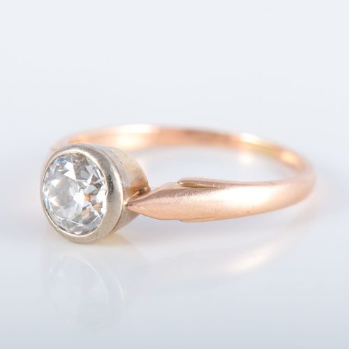 Bague 51 Bague Solitaire serti clos taille ancienne 58 Facettes 220383