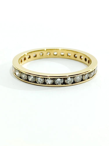 Bague 66.5 Alliance Tour Or Diamants 58 Facettes