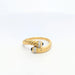 Ring Yellow gold ring with diamonds and sapphires 58 Facettes 27302