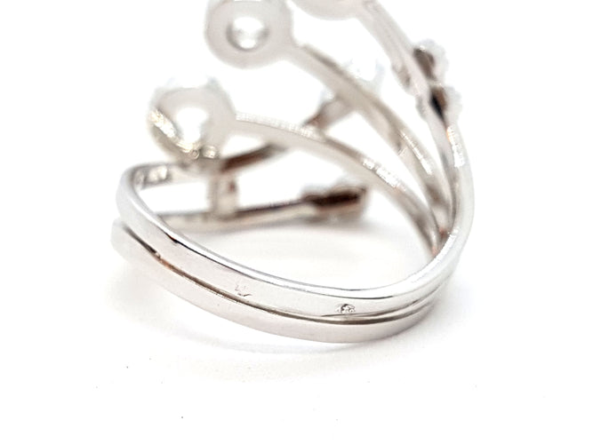 Bague 53 Bague Or blanc Diamant 58 Facettes 06330CD